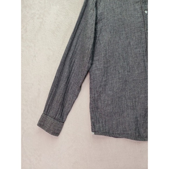 Matix Shirt Mens Large Gray Slim Fit Long Sleeve Chest Pocket Collar Button Down - Picture 8 of 9